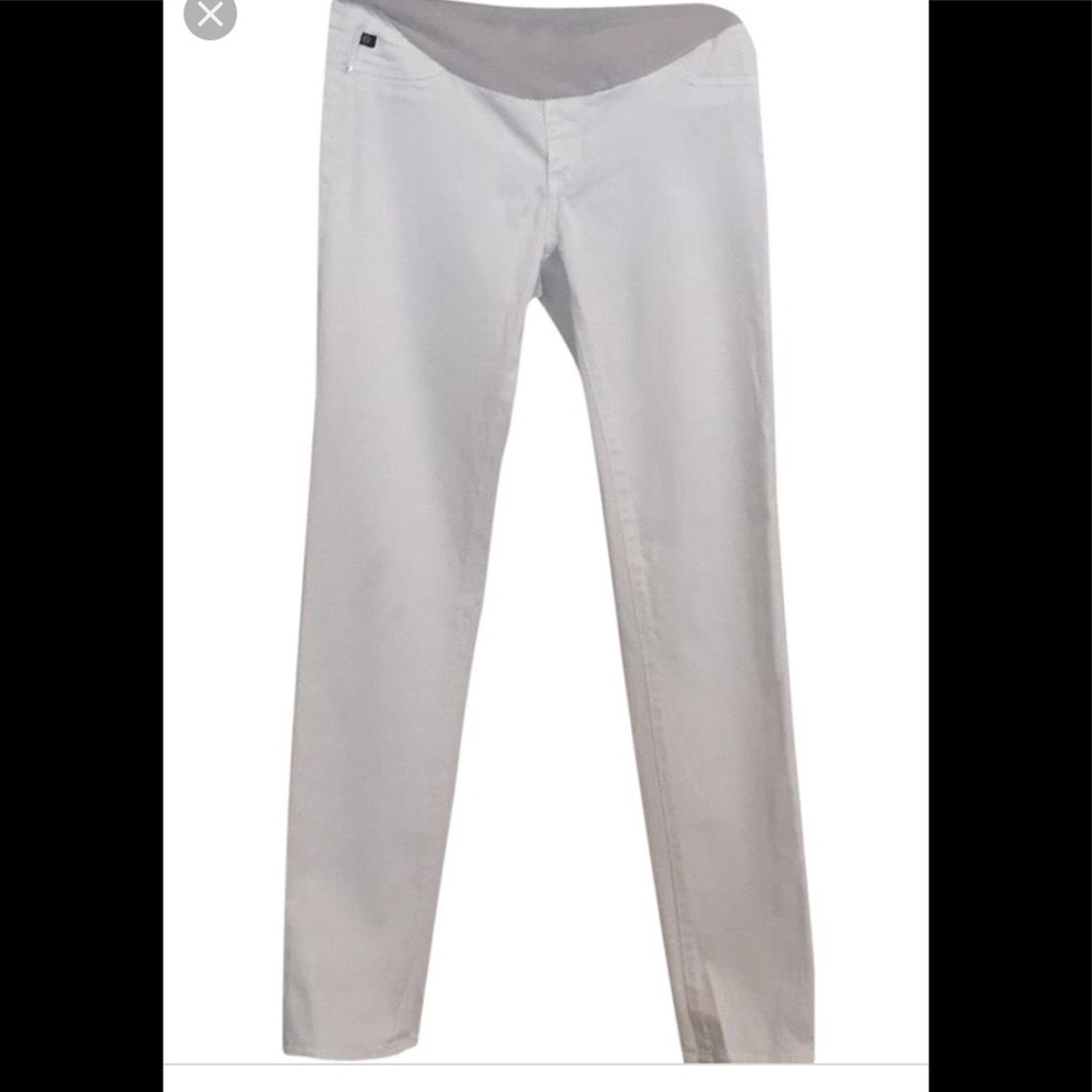 AG soft white maternity jeans